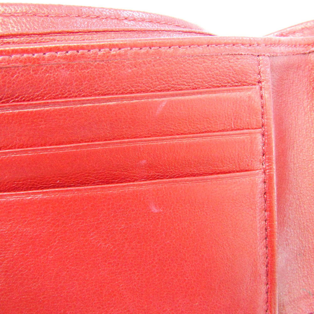 Chanel Bicolor Women's Leather Bill Wallet (bi-fold) Red Color - Picture 13 of 16